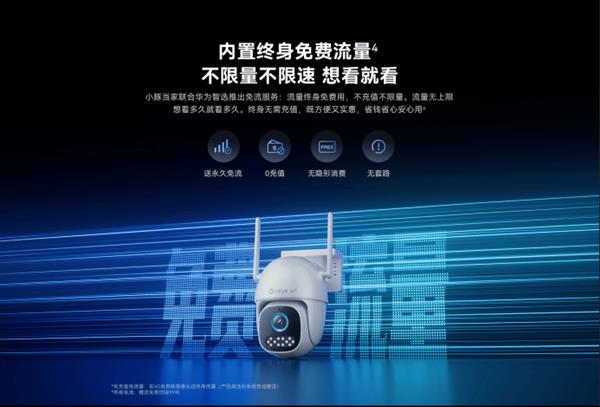 像头4G免费版重磅升级！终身免流开启智能安防新纪元PG电子麻将胡了2模拟器华为智选 小豚当家室外摄(图6)